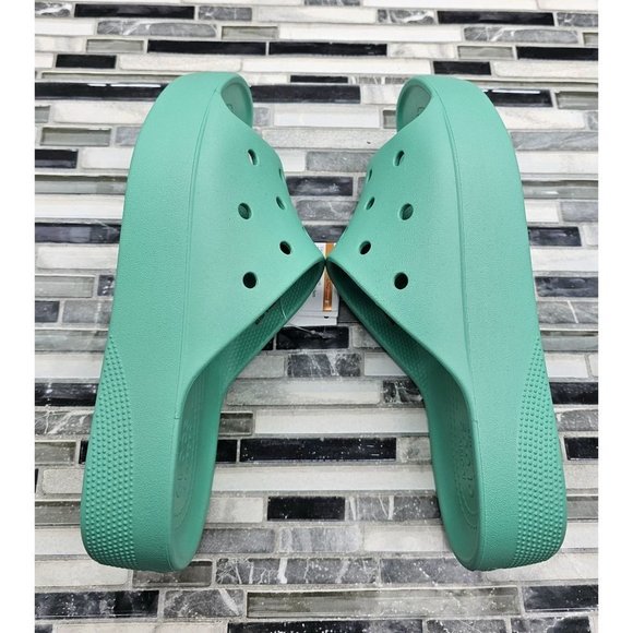 Crocs Classic Platform Jade Stone Women's Slides Size 9 - Picture 5 of 11